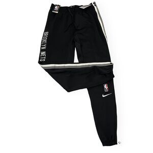 Brooklyn Nets Nike Dri-Fit NBA 75 Courtside Tear Away Pants Black Men's L -TALL